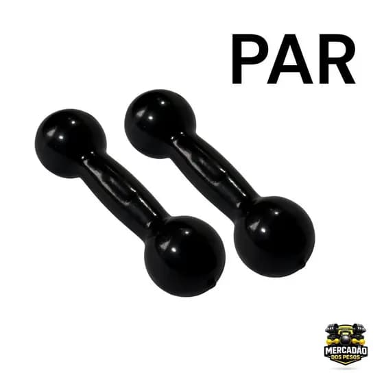 Par Halter Bola Emborrachado 1 a 5 kg Peso-  Crossfit, Musculação em casa, Pilates, Academia