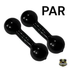 PAR HALTER BOLA 2 KG EMBORRACHADO PAR - TREINO EM CASA CROSSFIT   FISIOTERAPIA MUSCULAÇAO