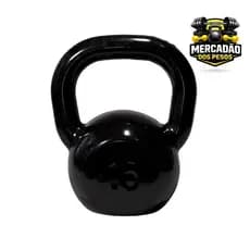 KETTLEBELL DE FERRO 16 KG EMBORRACHADO  - TREINO CASA, ACADEMIA E CROSSFIT