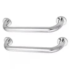 Alça Apoio 30cm Inox Kit 2 Uni Banheiro Cadeirante Idoso Deficiente Acessibilidade