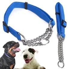 Coleira Cachorro Ajustavel Nylon Elo Torcido Semi Enforcadora 2.0cm Pet Cao Animais Treinamento Passeio Adestramento Ar Livre Rua
