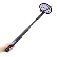 Raquete Mata Mosquito Pernilongo Mosca Inseto Eletrica Luz UV Repelente Bastao Recarregavel Parede Mesa Casa Sala Quarto