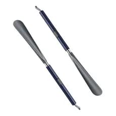 Calçador Sapato Kit 2 Uni Bastao Extensivel Auxiliar Espatula Tenis Pratico Confortavel Idosos Pcd Cadeirante Gravida