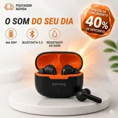 Fone de Ouvido Bluetooth Sem Fio TWS Peining PE-P9010 Original Bluetooth 5.3 com Estojo Carregador Android e IPhone
