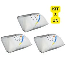 Kit 3 Pastas Sanfonada Tamanho Duplicata 31 Divisórias 19x24cm Cor Fumê Original ACP e Polibras