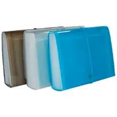 Kit 3 Pastas Sanfonadas Duplicata Plástica 31 Divisórias 19x24cm Tamanho Médio A5 ACP ou Polibras