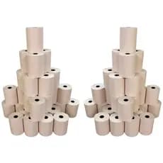Kit 56 Bobina Térmica 57mm x 15m Branca 48g para Maquininha de Cartão – Impressão Nítida e Durá