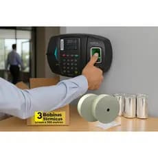 Caixa 3 Bobina Térmica 57mm 300m Relógio Ponto REP Alta Durabilidade Compatível Henry Dimep Control