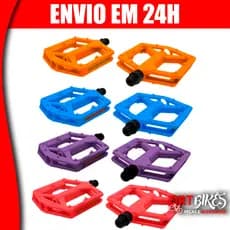 Par Pedal Nylon Rider 9/16 Rosca Grossa Paco Bucha DU Cores, Compatível com Gios viking