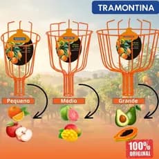 Colhedor Apanhador de Frutas em Aço Tramontina Pequeno / Médio / Grande