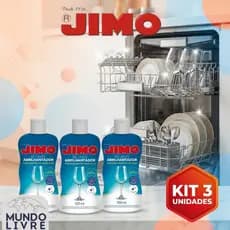 Kit 3 Secante Abrilhantador JIMO 100ml Para Lava Louças Brilho Intenso - Envio Imediato