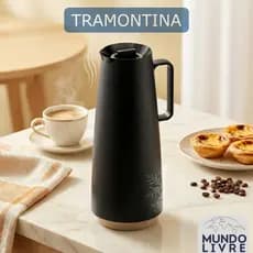 Garrafa Bule Térmico Tramontina Exata 1l Para Café e Chá - Preto Vermelho ou Verde