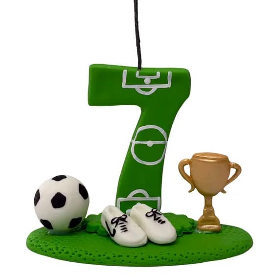 Vela Aniversário Personalizada Topo de Bolo Tema Decoração Futebol Time