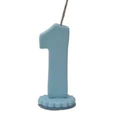 Vela de Aniversário Azul Claro Topo de Bolo Azul Bebê - À Pronta Entrega - SEM NOME