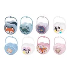 Porta Chupeta Bebê Personalizado de plastico BPA Free com Alça Baby Infantil Mickey Minnie Arco-Iris