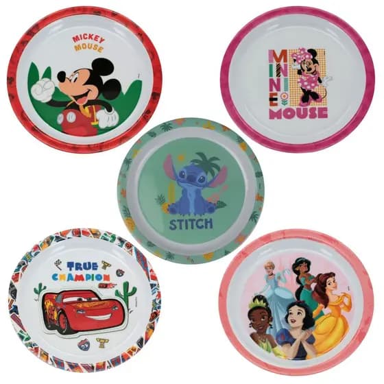 Prato Infantil Disney 21cm Criança Refeição De Plástico BPA Free