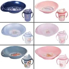 Kit Prato + Copo de Transição Treinamento Infantil BPA Free Criança Bebe Plasutil