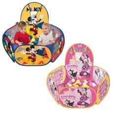 Piscina de Bolinhas Disney Mickey Minnie Original Zippy Toys Infantil Dobrável 1 Metro de Diâmetro