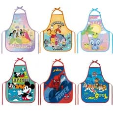 Avental Infantil Escolar Plástico Disney Impermeável Criança Material Escolar