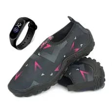 Sapatilha Aquatica Nautica Com Sola Antiderrapante Confortavel + RELÓGIO DIGITAL