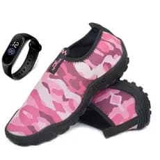 Sapatilha Aquatica Nautica Com Sola Antiderrapante Confortavel + RELÓGIO DIGITAL