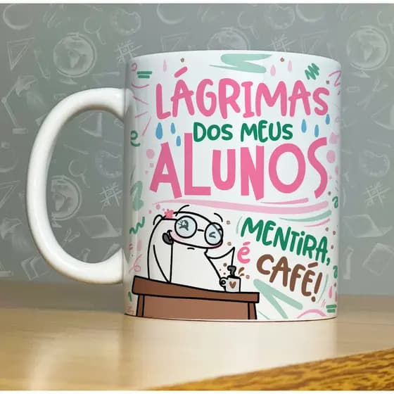 Caneca Personalizada   Flork Frases Divertidas Professor Professora dia dos Professores