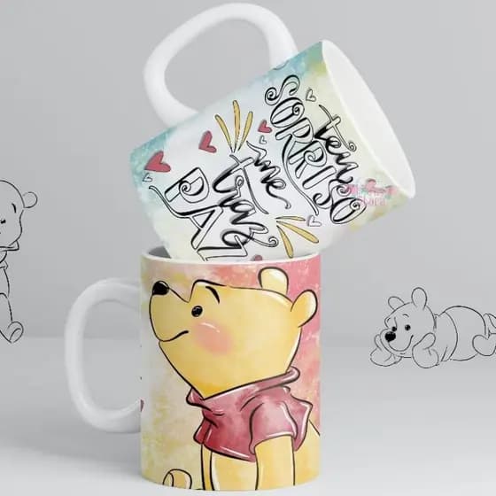 Caneca Personalizada Ursinho Pooh Amizade Amigo Amiga