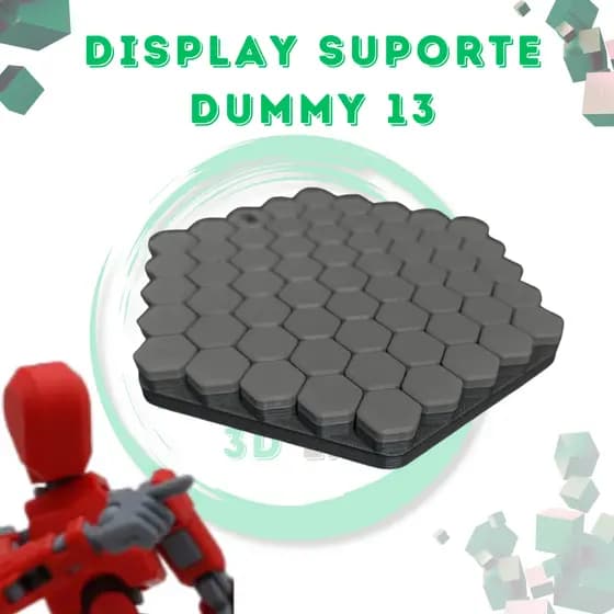 Display Suporte Base Hexagonal Dummy 13 - Boneco Articulado Action Figure Brinquedo Educativo Varias Posições 3D