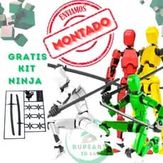 Boneco Dummy 13 - # MONTADO #Boneco Articulado Action Figure  Brinquedo Educativo Varias Cores + Grátis Kit Ninja