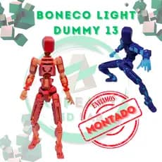 Boneco Light 13 - Dummy Boneco Articulado Action Figure Brinquedo Educativo Sensorial Varias Posições 3D
