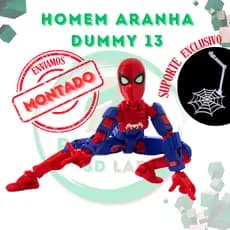 Boneco Dummy 13 _ Homem Aranha_ Spiderman + Suporte # MONTADO # Articulado Action Figure Brinquedo Sensorial