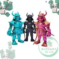 Boneco Samurai Articulado com Espada Katana Escultura Guerreiro Japones Brinquedo Fidget Sensorial