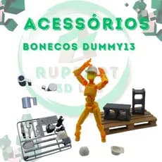 Acessórios  Dummy 13 |  Boneco Articulado Action Figure Brinquedo Educativo Sensorial Varias Posições 3D