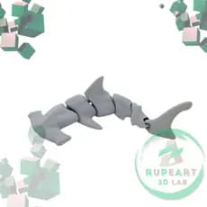Tubarão-Martelo Articulado Sensorial Brinquedo Fidget Toy 16cm - Peça Exclusiva
