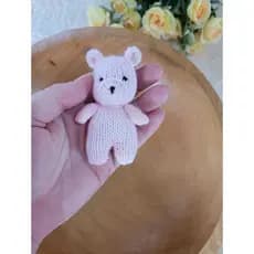Ursinho Newborn em Tricô 10cm | Prop Fotografia Newborn | Acessório para Ensaio Bebê