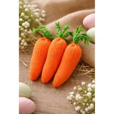 🥕 Cenoura em Tricô Newborn | Mini Prop Fotografia Bebê 10cm | Acessório Delicado para Ensaio