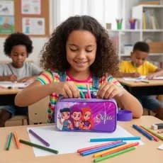 Estojo escolar personalizado com nome, lembrancinha de festa, aniversário infantil