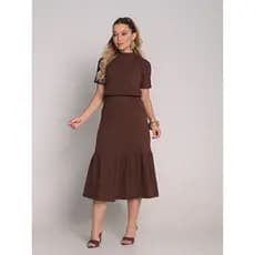 Conjunto Feminino Midi Elegante Casual Moda Evangélica Sofisticada Algodão Premium