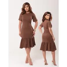Vestido Feminino Midi Moda Cristã Evangelico Algodão Soltinho Confortável