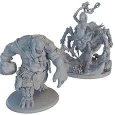 Miniaturas Boss Ciclope e Drider Rpg Compatível D&d Dnd