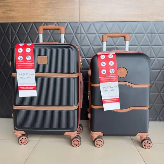 kit 2 Mala De Bordo Duplo Ziper (Expansiva) 10kg Viagem Rodinhas 360