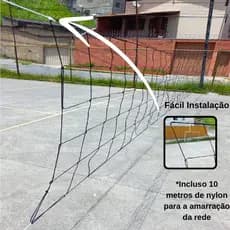 Rede De Vôlei Recreação 5M Sem Faixa + Nylon