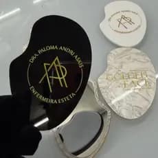 Espelhos De Bolsa Acrílico Personalizado Portátil 8x4cm