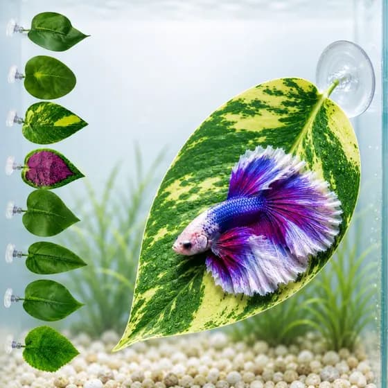 Folha de Descanso para Peixe Betta – Antiestresse, Atóxica, Conforto e Bem-Estar no Aquário