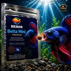 Ração Para Peixe Betta Premium 8g em Sachê – Alimento para Peixes Ornamentais Betta, Guppy e Tetra