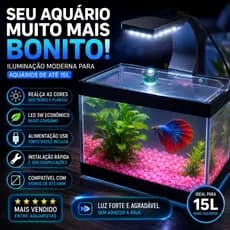 Luminária LED Curva Ultraslim - Aquários Pequenos até 15L
