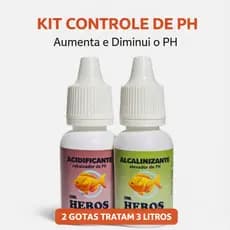 Kit Controle De Ph Aquário Acidificante + Alcalinizante 20ml Ajuste Ph Peixes Tartaruga