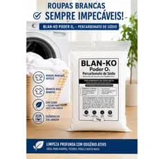 Percarbonato de Sódio 100% Puro Limpeza Em Geral Tira Manchas Roupas Brancas BLANKO 500g/1kg/2kg/3kg
