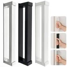 Puxador Unitário Alça Barra Alumínio De Colar Adesivo 3M Dupla Face Porta Vidro Correr Haste 290mm
