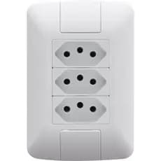 Conjunto 4x2 com 3 Tomadas 2P+T 10 A 250 V Tramontina Aria Branco 57241/076